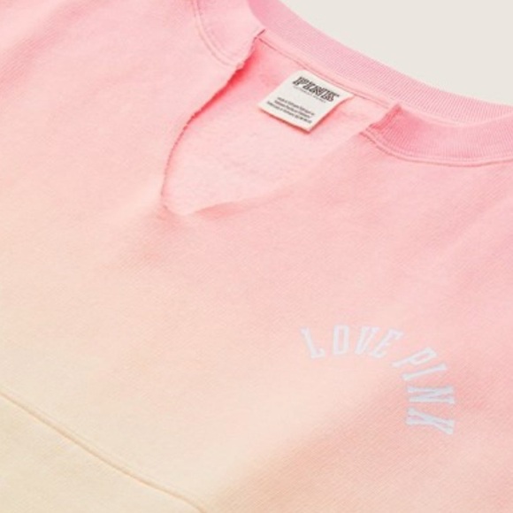 PINK Victoria Secret Oversized Sweatshirt Ombre Dip Dye Small Streetwear Y2K - Picture 5 of 15